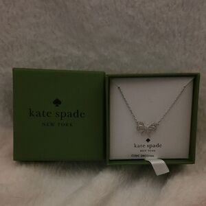 NWT Kate Spade Boy Meets Girl Elegant Silver With Stone Necklace